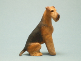 (image for) Miniature Sitting Female Airedale Terrier by Karl Blindheim